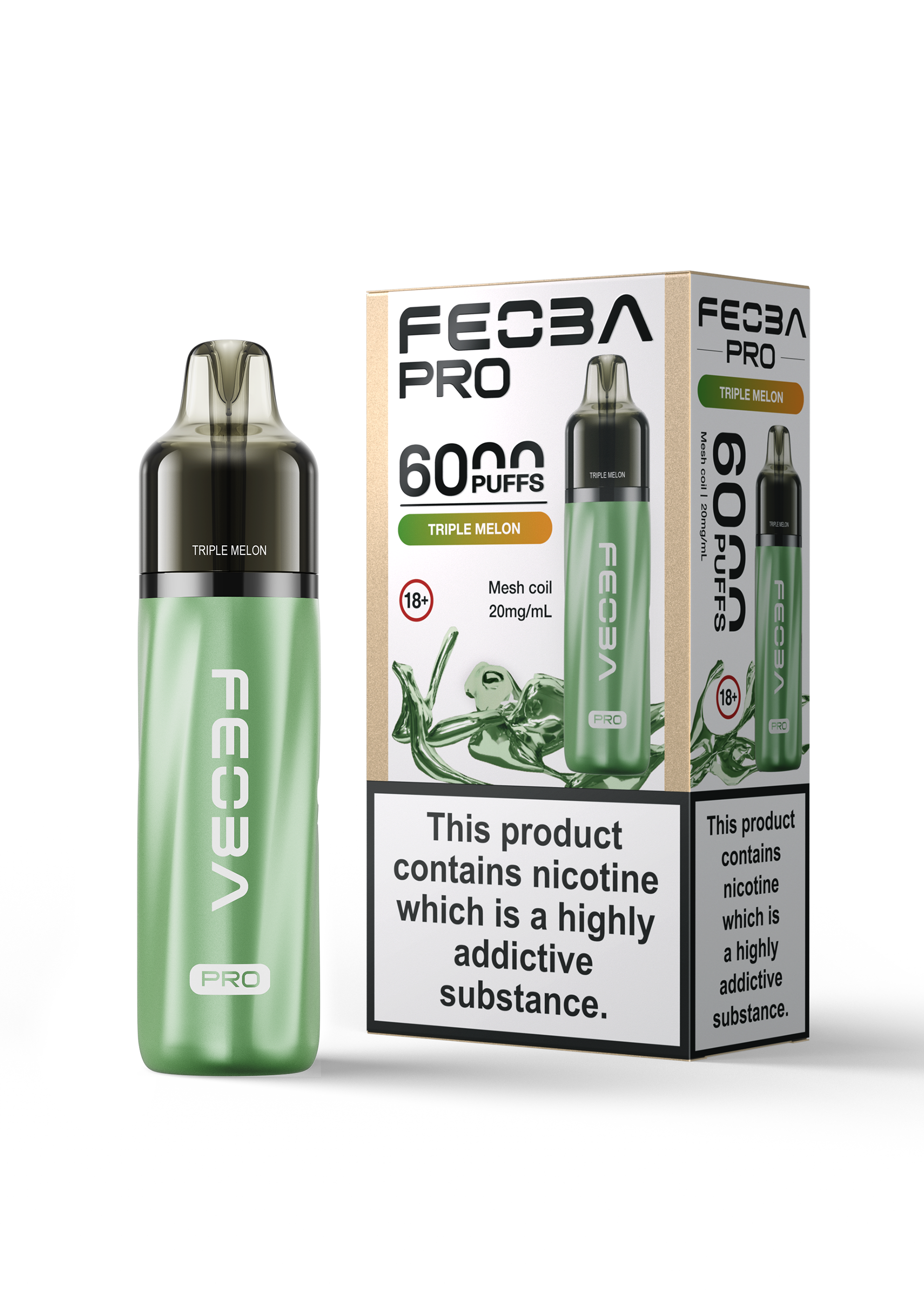 Triple Melon Feoba Pro 6000 Disposable Vape 20mg