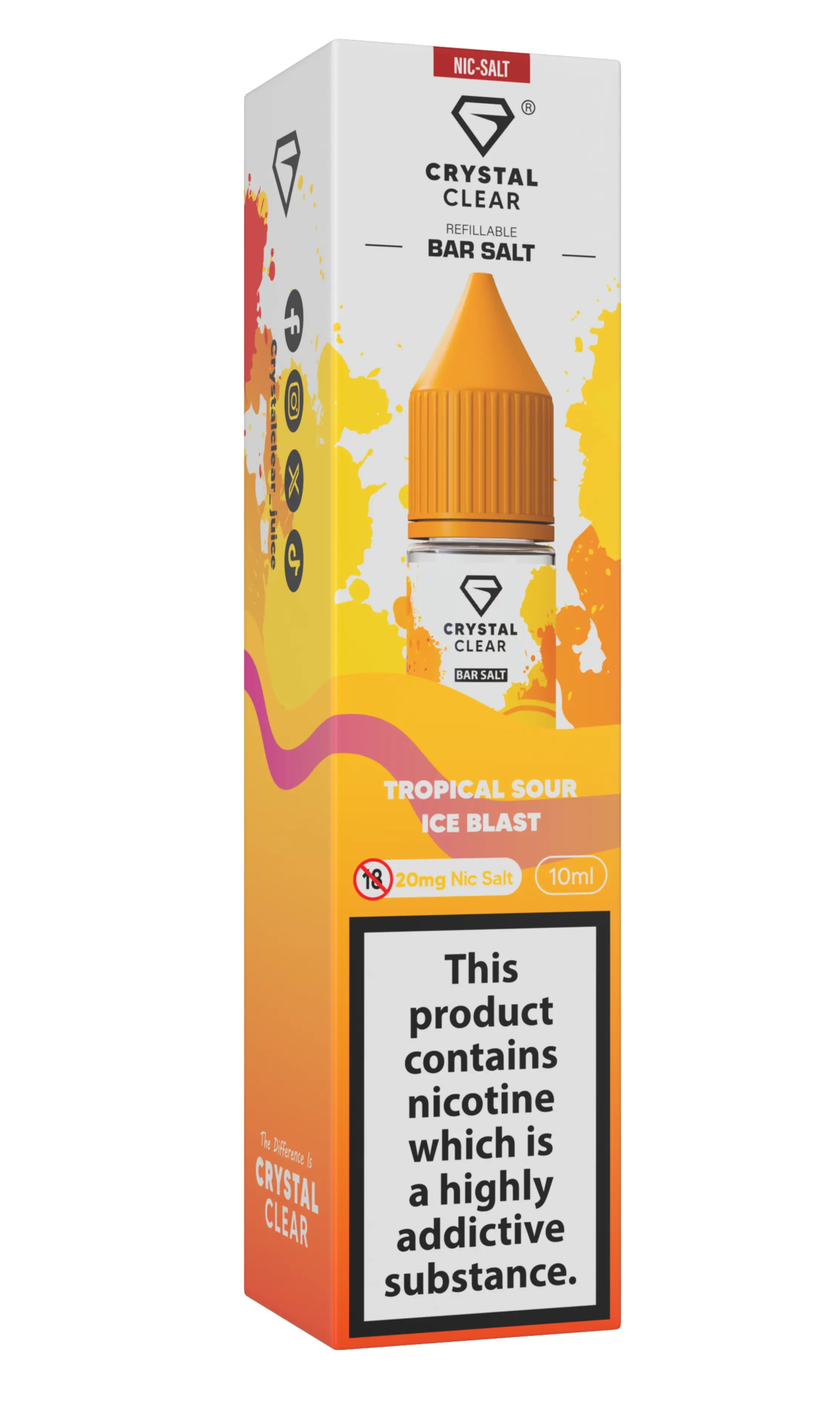 disposable vape images Crystal Clear Bar Nic Salt E-Liquid Vape Juice 10mg Jamaica