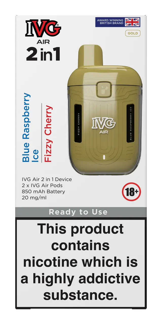 Gold (2 in 1) IVG Air 2 in 1  Starter Kits & Pods 