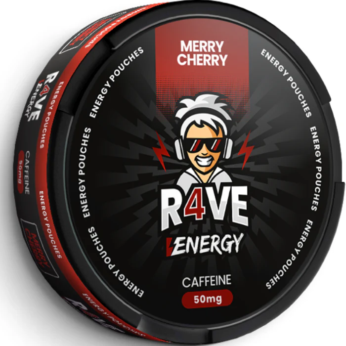 Merry Cherry Caffeine Nicotine Pouches by R4VE 50mg