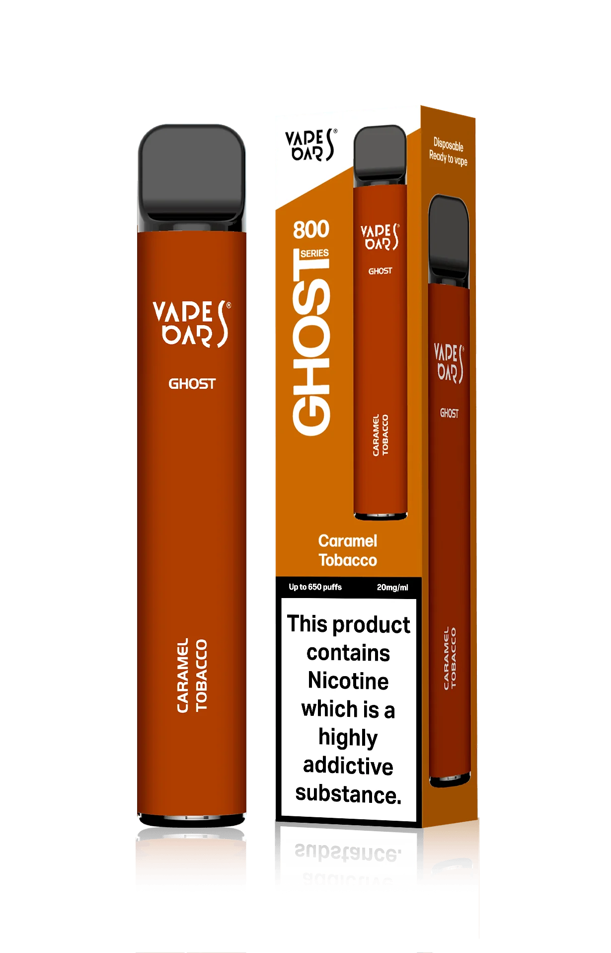  Caramel Tobaco | Vapes Bars Ghost 800 Series Disposable Pen - 20mg | 650 Puffs 