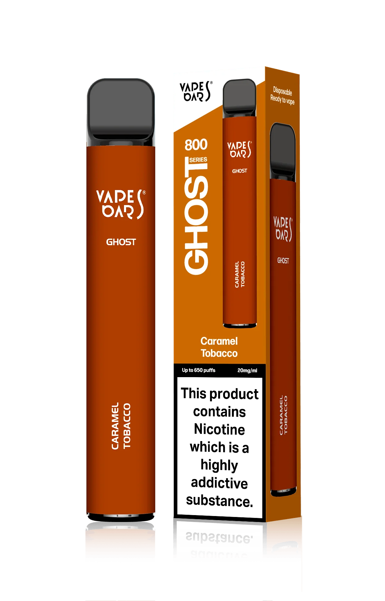 Vapes Bars Ghost 800 Disposable Pen Caramel Tobacco