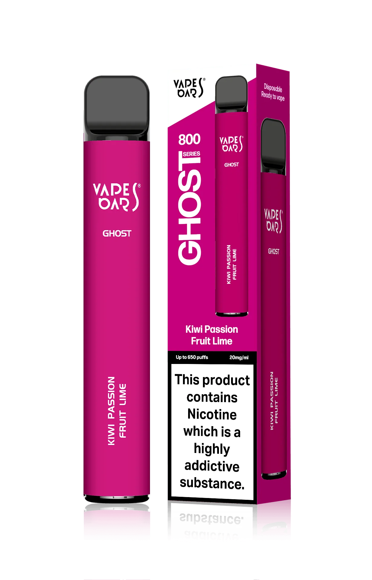  Kiwi Passionfruit Lime | Vapes Bars Ghost 800 Series Disposable Pen - 20mg | 650 Puffs 