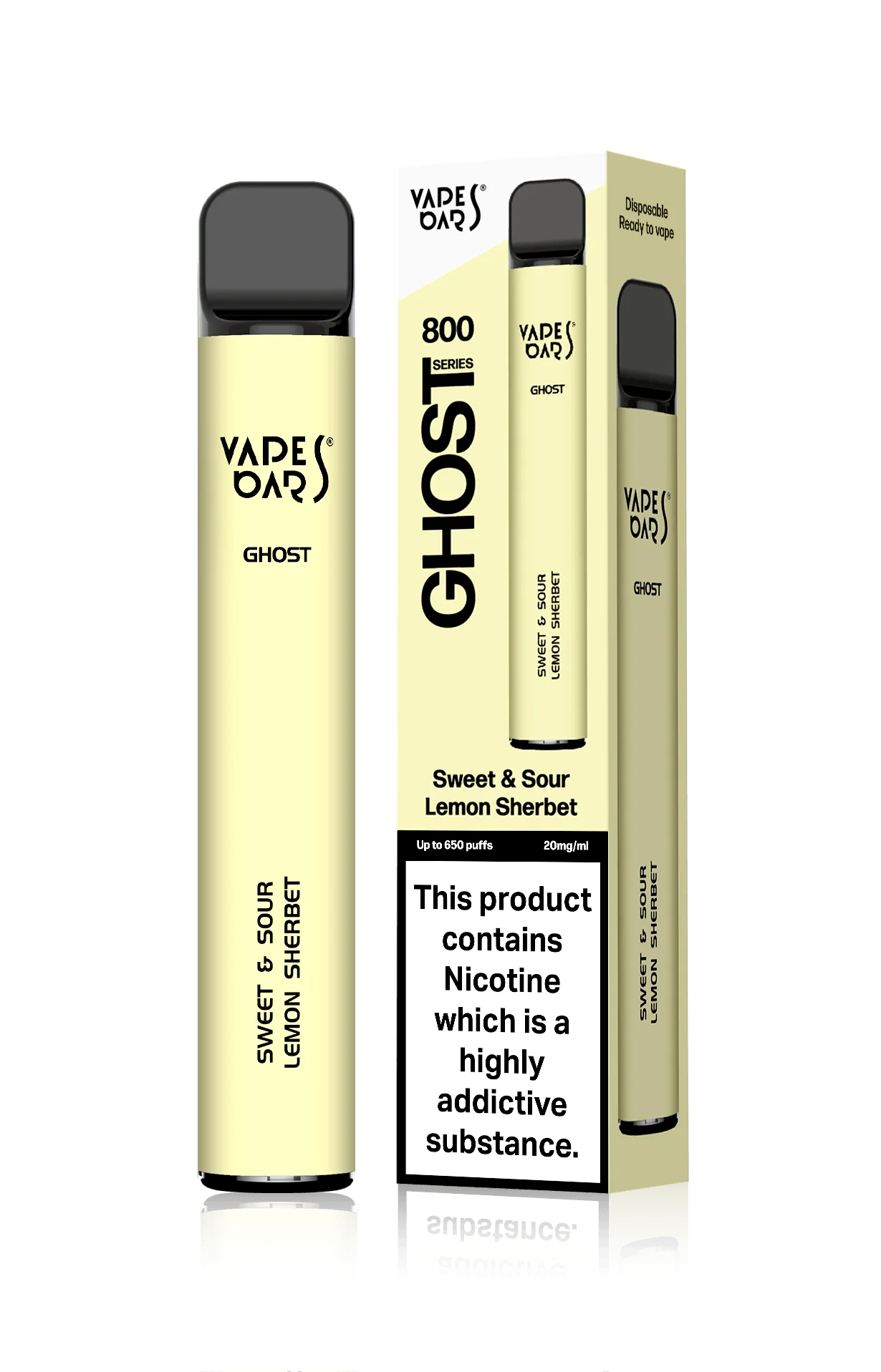 Vapes Bars Ghost 800 Disposable Pen - Sweet And Sour Lemon