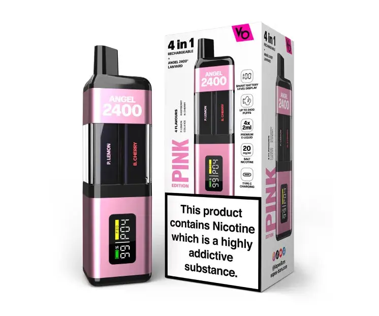 Pink Edition Angel 2400 Rechargeable Disposable Vape by Vapes Bars 20mg