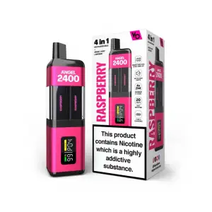 Raspberry Angel 2400 Rechargeable Disposable Vape by Vapes Bars 20mg