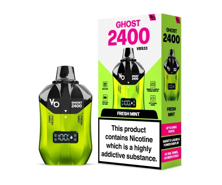 Fresh Mint Ghost 2400 4 in 1 Disposable Vape 20mg