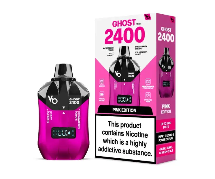 Pink Edition Ghost 2400 4 in 1 Disposable Vape 20mg