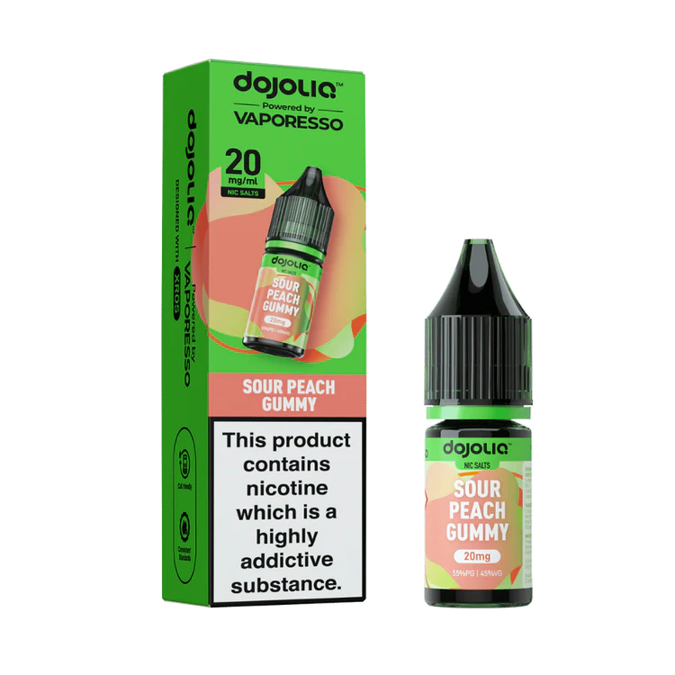 Sour Peach Gummy Nic Salt E-Liquid by Vaporesso Dojo Liq 10ml