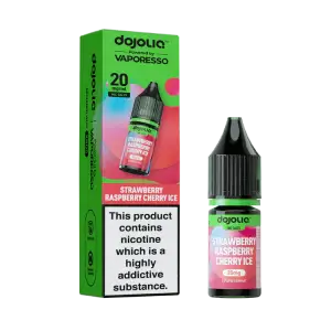 Strawberry Raspberry Cherry Ice Nic Salt E-Liquid by Vaporesso Dojo Liq 10ml