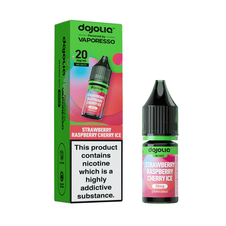 Strawberry Raspberry Cherry Ice Nic Salt E-Liquid by Vaporesso Dojo Liq 10ml