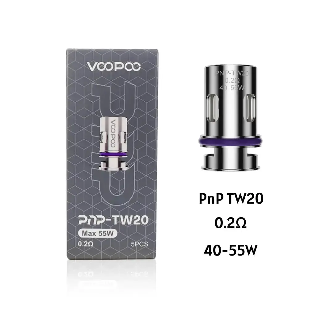 VooPoo Pnp TW Replacement Coils(Pack of 5) - PnP - TW20 - 0.2 Ohm