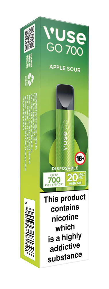 Vuse Go 700 Disposable Vape - Apple Sour | 10mg