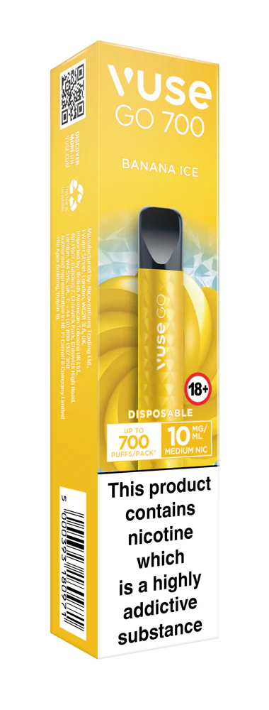 Vuse Go 700 Disposable Vape - Banana Ice | 10mg