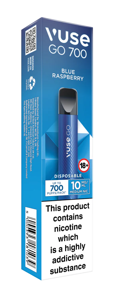 Vuse Go 700 Disposable Vape - Blue Raspberry | 20mg