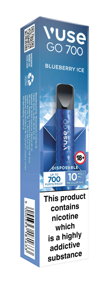 Vuse Go 700 Disposable Vape - Blueberry Ice | 20mg