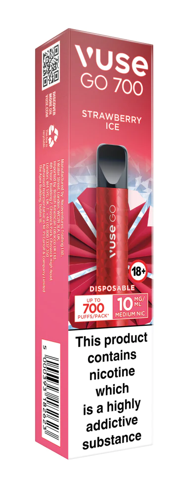 Vuse Go 700 Disposable Vape - Strawberry Ice | 10mg