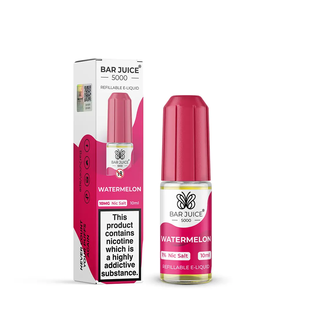 Watermelon Nic Salt E-Liquid by Bar Juice 5000 Salts 10ml