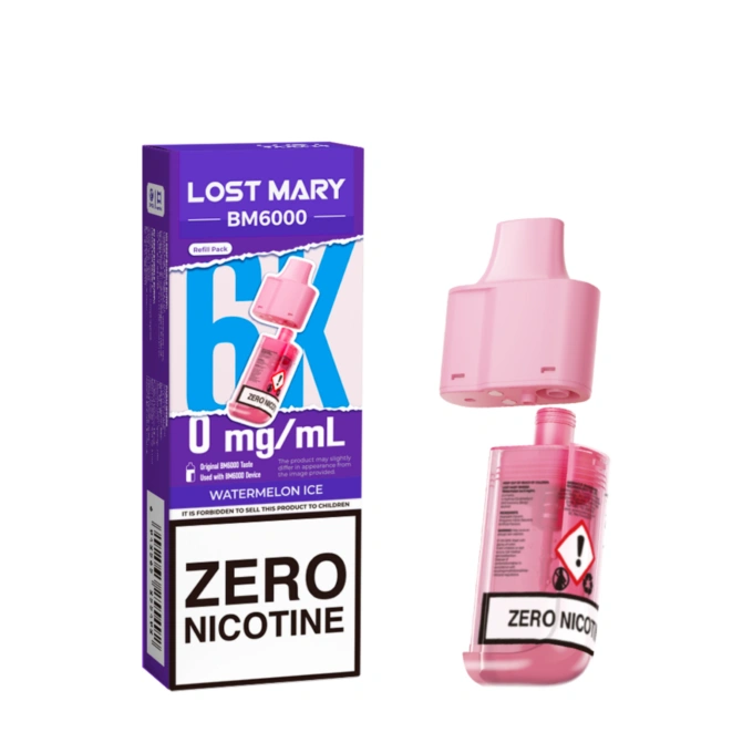 Watermelon Ice Lost Mary BM6000 Prefilled Pods Zero Nicotine