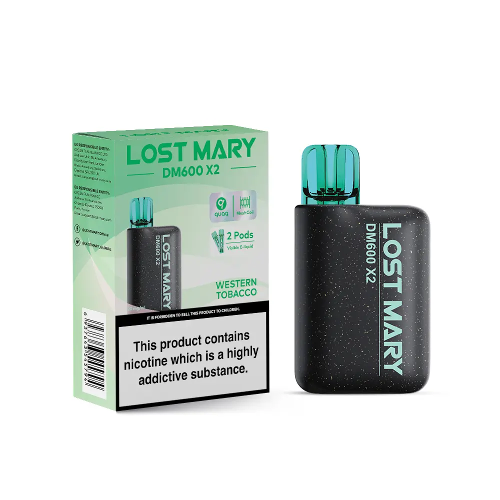 Western Tobacco by Lost Mary DM1200 Disposable Vape Kit 20mg