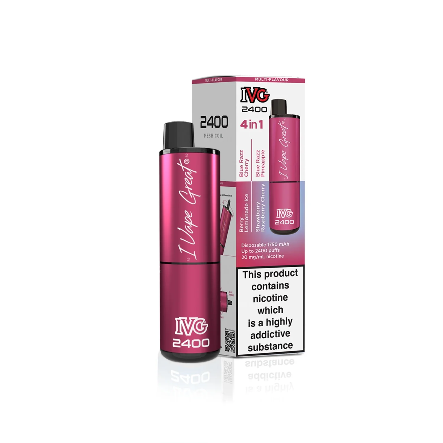 IVG 2400 Disposable Vape  - Berry Edition (4 in 1)