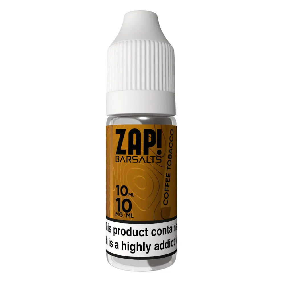 Coffee Tobacco Nic Salt E-Liquid by Zap Bar Salts 10ml