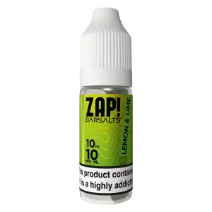 Lemon & Lime Nic Salt E-Liquid by Zap Bar Salts 10ml