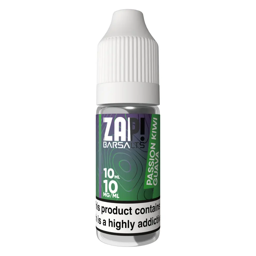 Passion Kiwi Guava Nic Salt E-Liquid by Zap Bar Salts 10ml