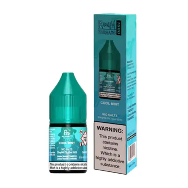 Cool Mint Nic Salt E-Liquid R and M Tornado Salts By Fumot 10ml