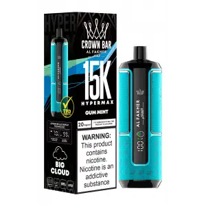 Gum Mint Al Fakher Crown Bar 15K Hypermax Disposable Vape Kit