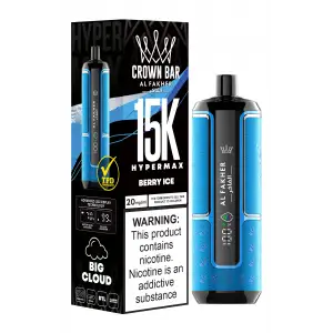 Berry Ice Al Fakher Crown Bar 15K Hypermax Disposable Vape Kit