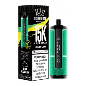 Lemon Lime Al Fakher Crown Bar 15K Hypermax Disposable Vape Kit