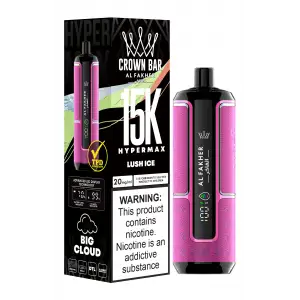 Lush Ice Al Fakher Crown Bar 15K Hypermax Disposable Vape Kit