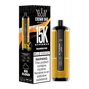 Mango Ice Al Fakher Crown Bar 15K Hypermax Disposable Vape Kit