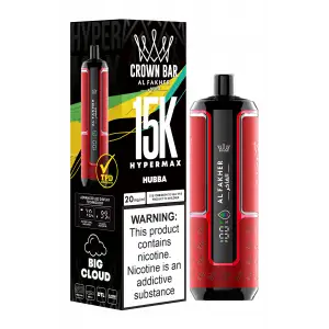 Hubba Al Fakher Crown Bar 15K Hypermax Disposable Vape Kit