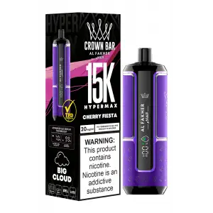 Cherry Fiesta Al Fakher Crown Bar 15K Hypermax Disposable Vape Kit