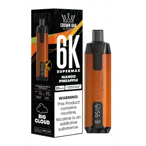 Mango Pineapple Al Fakher Crown Bar 6K Supermax Disposable Vape Kit