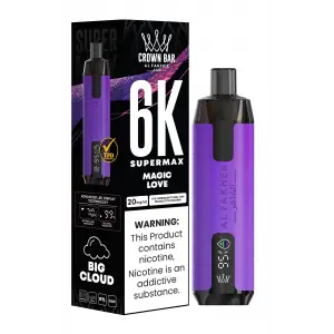 Magic Love Al Fakher Crown Bar 6K Supermax Disposable Vape Kit