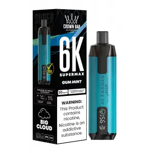 Gum Mint Al Fakher Crown Bar 6K Supermax Disposable Vape Kit