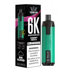 Cherry Fiesta Al Fakher Crown Bar 6K Supermax Disposable Vape Kit