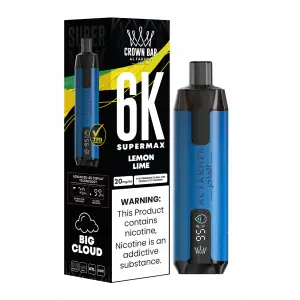 Lemon Lime Al Fakher Crown Bar 6K Supermax Disposable Vape Kit