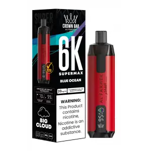 Blue Ocean Al Fakher Crown Bar 6K Supermax Disposable Vape Kit