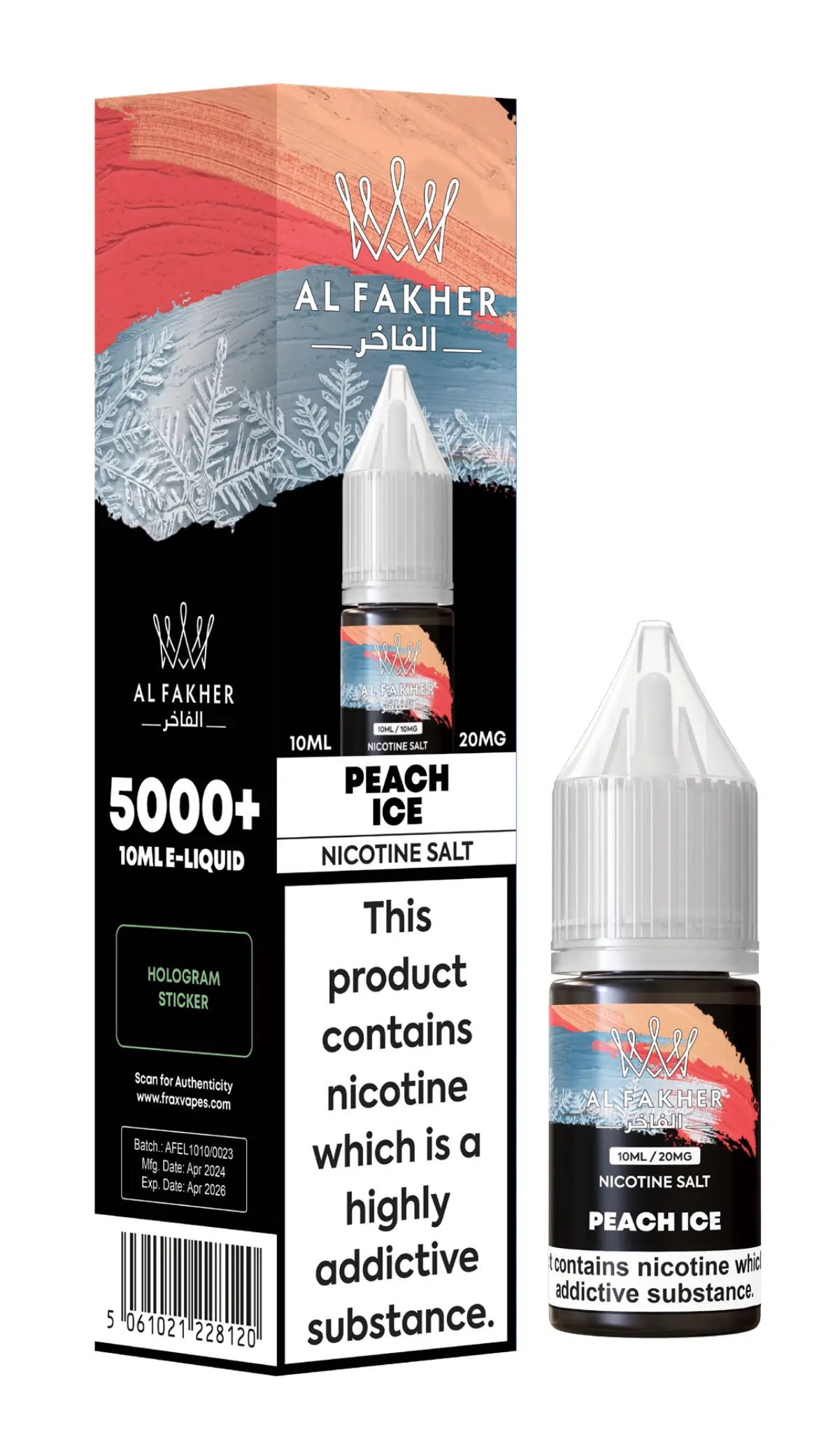 Peach Ice Nic Salt E-Liquid by Al Fakher 10ml