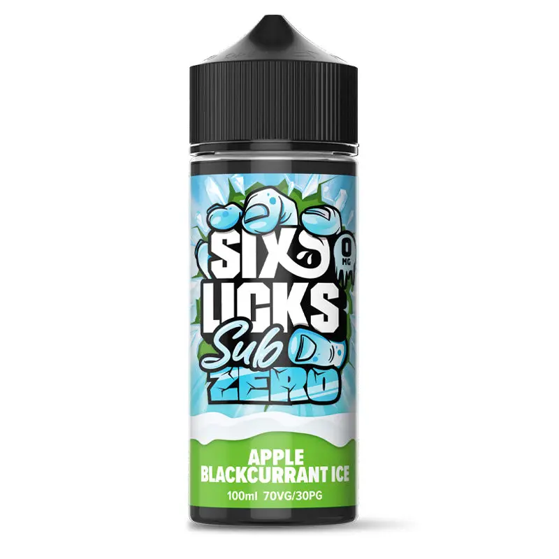 Six Licks Sub Zero Eliquid - Apple Blackcurrant Ice - 100ml