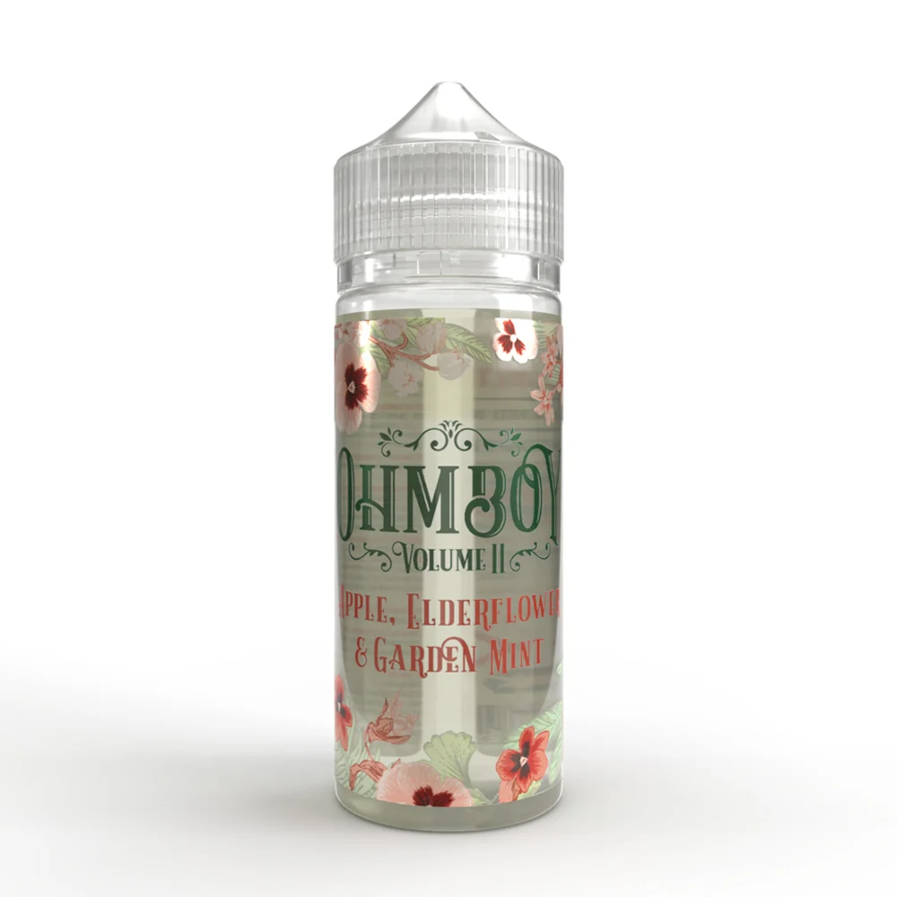 Apple Elderflower & Garden Mint Shortfill E-liquid by Ohm Boy Volume 2 100ml