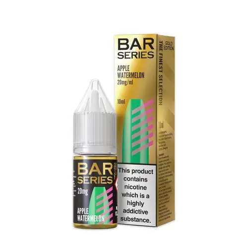 Apple Watermelon Nic Salt E-Liquid by Bar Series Gold Edition 10ml