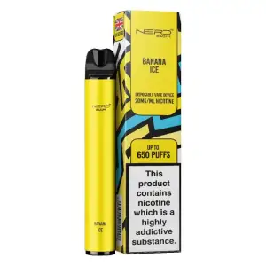 Nerd Bar Disposable Pen - Banana Ice - 20mg (650 Puff)