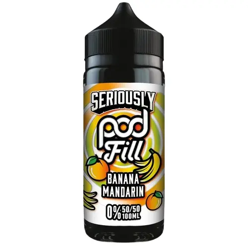  Banana Mandarin Shortfill E-liquid by Seriously Pod Fill 100ml 