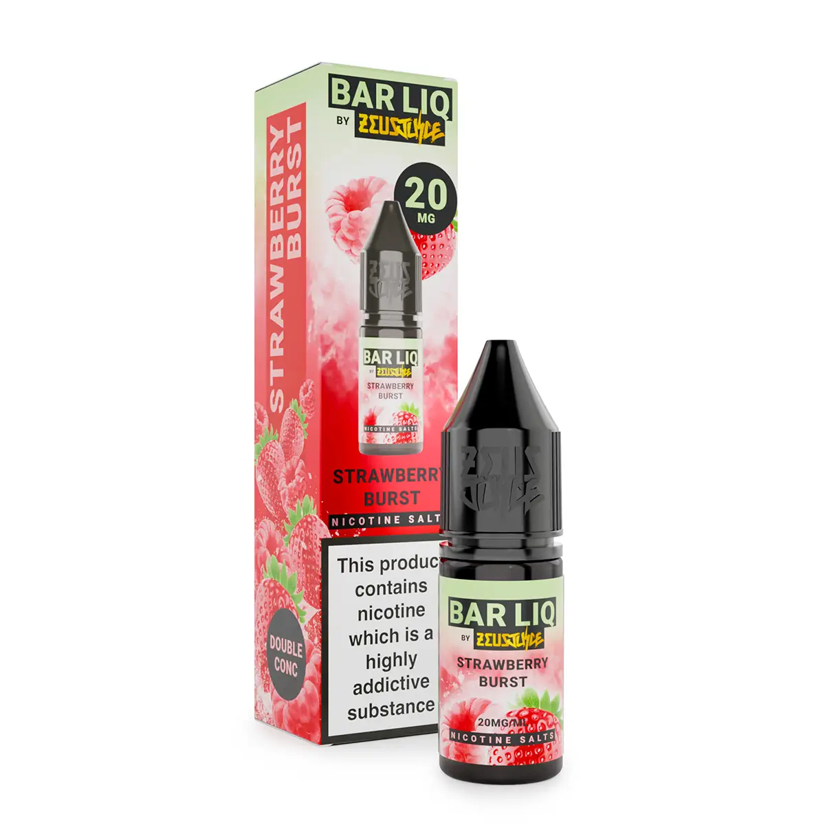 Strawberry Burst Bar Liq Nic Salt E-Liquid by Zeus Juice 10ml