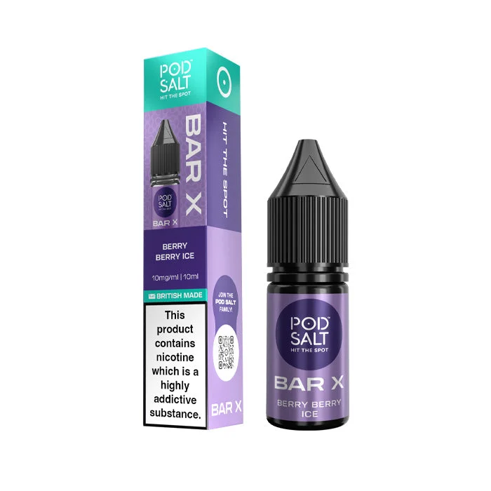 Berry Berry Nic Salt E-Liquid by Pod Salt Bar X 10ml
